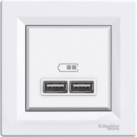 Розетка USB белая 2-я Schneider Electric Asfora
